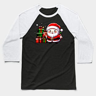 Happy Kawaii Santa Claus 01 Baseball T-Shirt